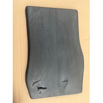 Geköhlte Eiche, Massivholz Tischplatte, 120x60x4,5cm, beidseitige Baumkante, Couchtisch