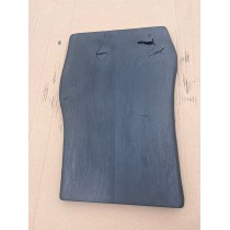 Geköhlte Eiche, Massivholz Tischplatte, 120x60x4,5cm, beidseitige Baumkante, Couchtisch