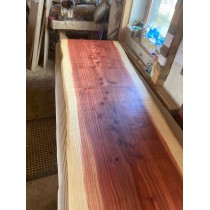 MAMMUTBAUM, Baumscheibe, Waschtisch, Tischplatte, einseitige Baumkante 100x50x5 cm - andere Maße möglich