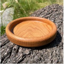 Hochwertige Holzschale mit dünnem Rand aus Eiche gefräst, geölt, 18 cm Durchmesser Hochwertige Holzschale mit dünnem Rand aus Eiche gefräst, geölt, 18 cm Durchmesser