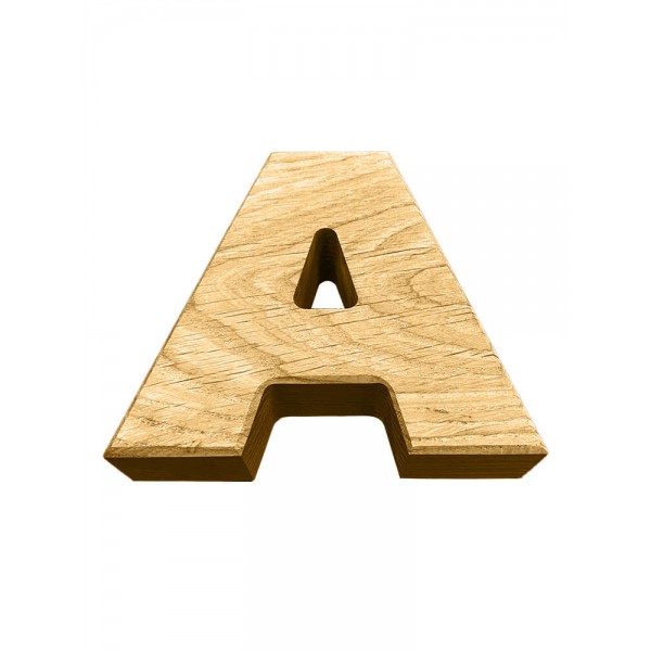 XXL 30cm Holzbuchstaben und Zahlen aus Eiche, 3D, Massivholz, CNC gefräst, Logo, Wanddeko, Alphabet