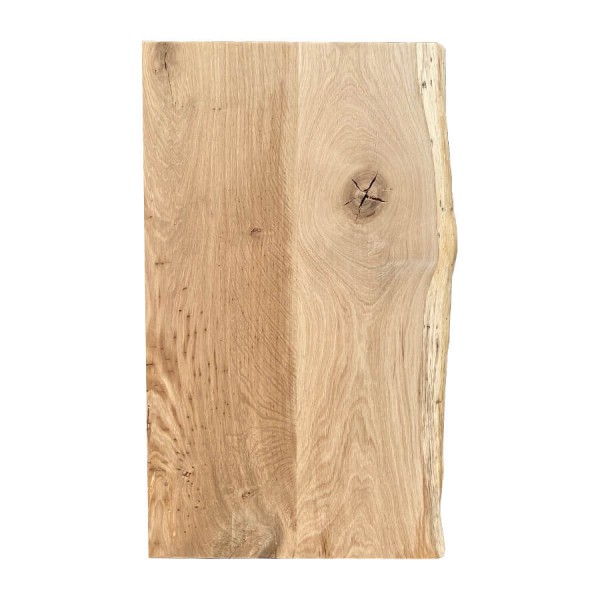 Rohling Massivholzplatte Eiche, verleimt, Baumkante, 4cm stark, Maße wählbar