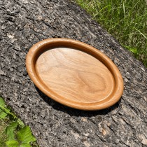 Hochwertige ovale Holzschale mit Rand aus Eiche gefräst, geölt, 27x18cm