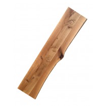 Deckplatte Wildeiche für IKEA Lowboard, Holzplatte, rustikal, einseitige Baumkante, geölt, Maße wählbar, 