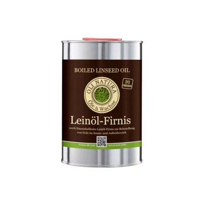 OLI-NATURA Leinöl-Firnis, biologischer Holzschutz, farblos, 1 Liter