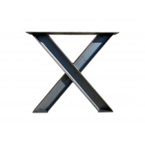 2 Stück X-Tischbein aus Rohstahl, Tischgestell, Tischuntergestell, Tischkufen, 72x66cm