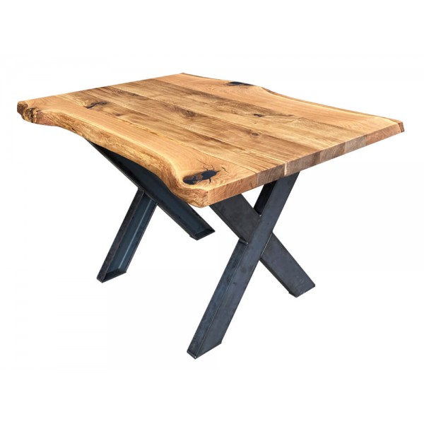 2 Stück X-Tischbein aus Rohstahl, Tischgestell, Tischuntergestell, Tischkufen, 72x66cm