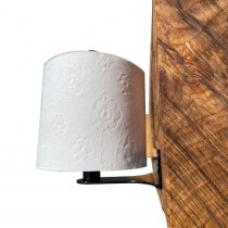 Rustikaler Toilettenpapierhalter aus massiver Eiche, Klopapierhalter, WC, Bad, 80cm