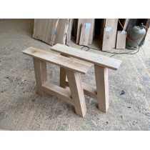 2 Stück Eiche Tischgestell, Tischbein, A-Form, Kufengestell, 72x76 cm
