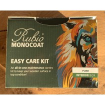 Easy Care Pflege-Set für Holz / Tischplatten, Pflegebox Rubio Monocoat, mit Seife, 2 Ölen, Tuch und Schwamm