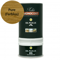 Holzöl und Beschleuniger, Rubio MONOCOAT OIL Plus - Pure (Farblos) A+B 390ml - Umweltschonend