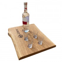 Schnappsbrett aus Eiche mit Gravur, personalisiert, Baumkante, geoelt, 50 x 30 x 3 cm Schnappsbrett aus Eiche mit Gravur, personalisiert, Baumkante, geoelt, 50 x 30 x 3 cm