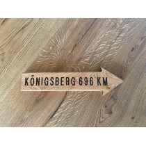 Wegweiser, Holzschild, Wunschtext möglich, Eiche, CNC gefräst