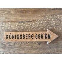 Wegweiser, Holzschild, Wunschtext möglich, Eiche, CNC gefräst