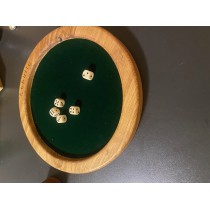 Würfelbrett, Würfelmatte, Knobeln, Kniffel, Schocken, Eiche, personalisiert, Geschenk