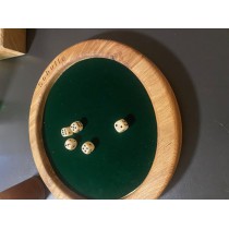 Würfelbrett, Würfelmatte, Knobeln, Kniffel, Schocken, Eiche, personalisiert, Geschenk