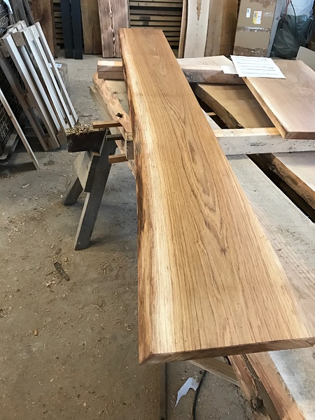 22 mm Eichenbrett Wildeiche Massiv Bohle Holz Brett Diele besäumt Möbel Regal 