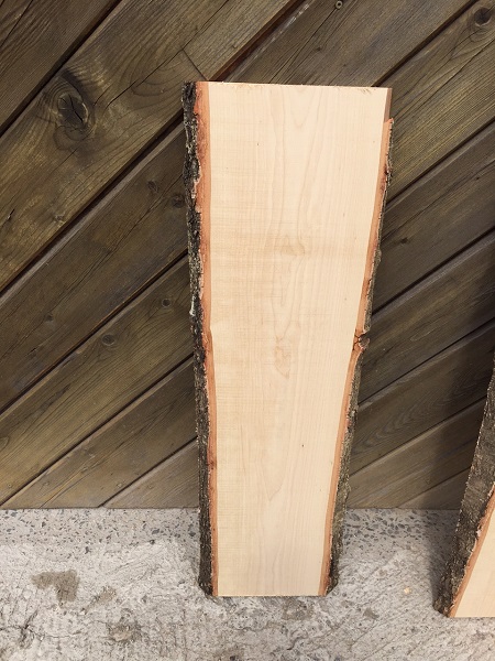 Waschbecken Tischplatte Platte Birke Massiv Holz mit Baumkante NEU Leimholz