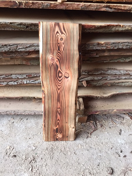 Massivholz,Rustikal, 1 m x 20 cm 1 Stück Schwartenbrett,Regal Brett Bohle 