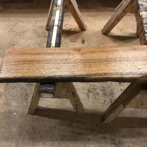 Eiche antik geölt 100x20-25x3,5cm struktur, einseitige Baumkante 1