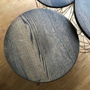Runde Tischplatten , schwarz geölt 3