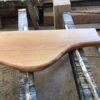 Eiche Waschtischplatte WC mit modellierter BK 80x20-40x4,5cm