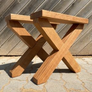 Eiche-Bankgestell-Kreuz-Eichenkreuz-Tischbein-Tischkreuz-Tischgestell-Tischbein-40x40cm-1