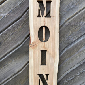 Holzschild-Willkommensschild-Gartenschild-Holz-Moin-Ahoi-Cafe-Home-CNC-gefraest-Dekoschild-Haustuer