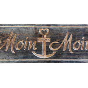 Holzschild-individuelle-Gravur-Willkommensschild-Gartenschild-Tuerschild-Firmenlogo-Holz-CNC-gefraest-Dekoschild-auf-Anfrage-Moin-Moin-Anker