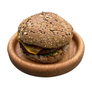 18cm-Eiche-Schuessel-schmaler-Rand-gefraest-CNC-Burger